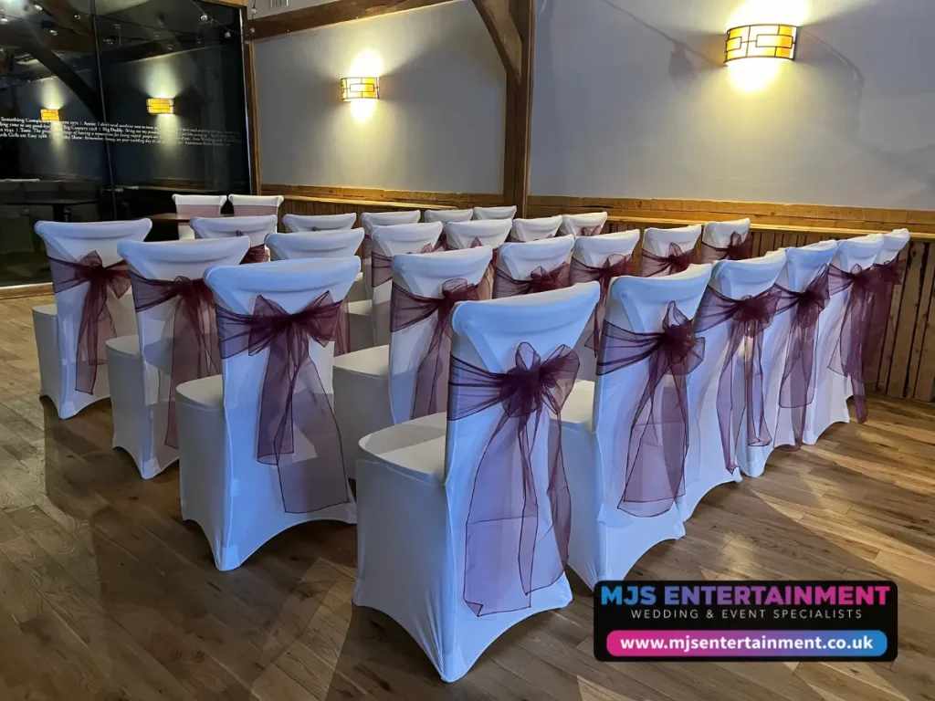 Burgundy Chair Covers Decor Hire in Yeovil