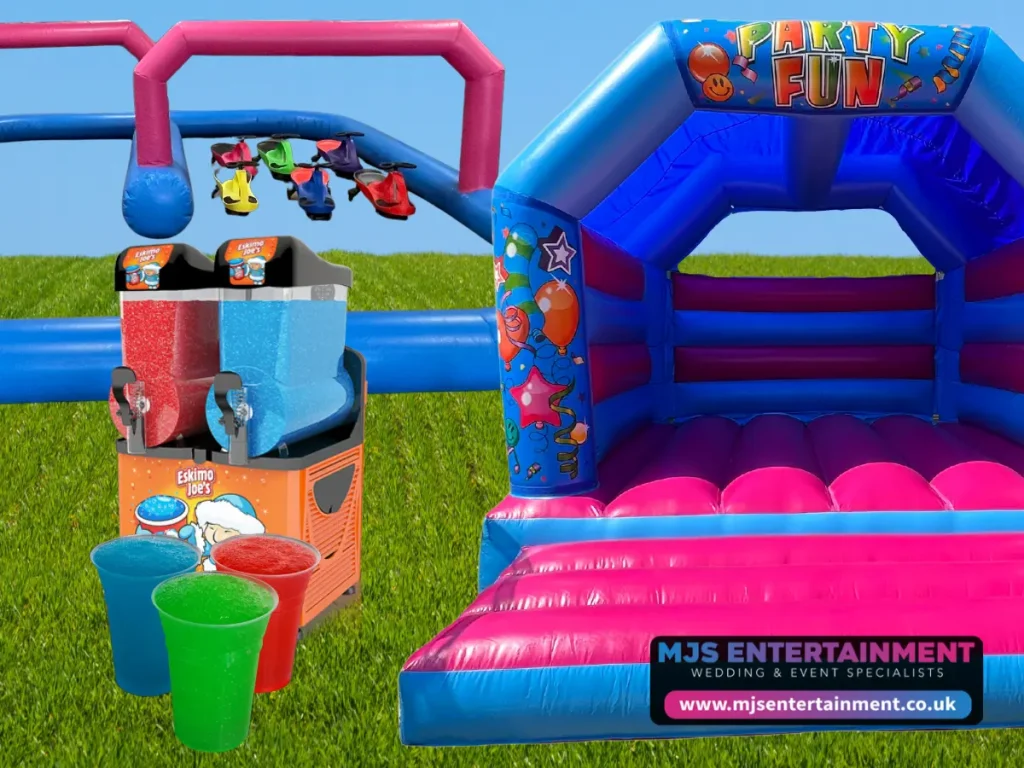 Kids Inflatable Package Bouncy Castle Hire Slush Machine Hire Didi Car Hire