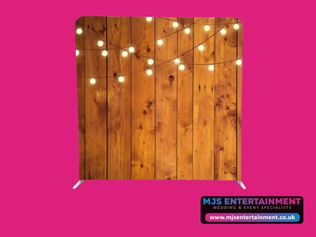 Wooden Back Drop - Selfie Pod Hire