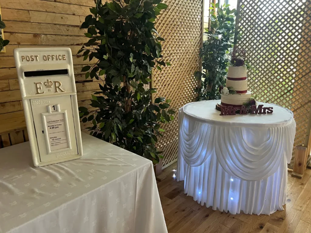 Wedding Post Box And Cake Table Decor Hire in Yeovil