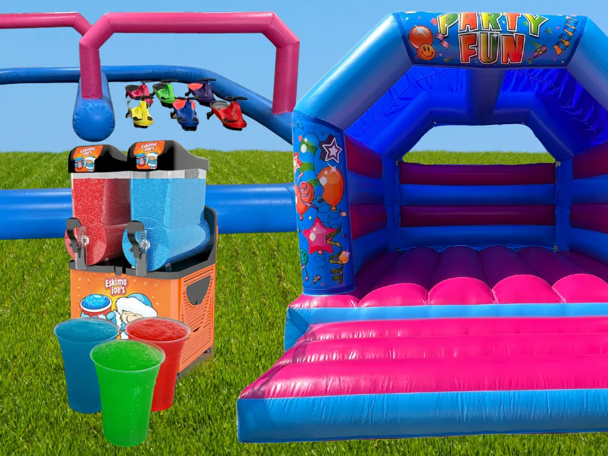 Kids Inflatable Package Bouncy Castle Hire Slush Machine Hire Didi Car Hire 1